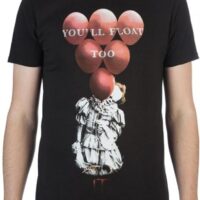 It Red Balloons Black T-Shirt