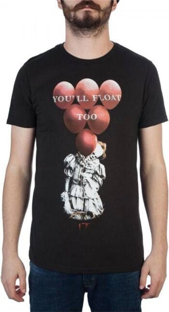 It Red Balloons Black T-Shirt