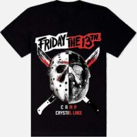 Jason Voorhees Split Mask T Shirt - Friday the 13th