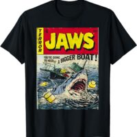 Jaws Pulp Attack Comic Cover Short Sleeve T-Shirt