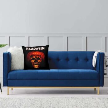 Michael-Myers Halloween Decorations Pillow Case Horror Movie Throw Pillow Covers Home Decor Cushion Case for Sofa Couch 18 x 18 Inches