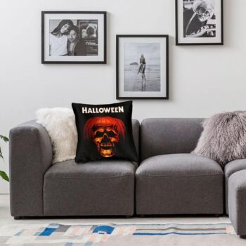 Michael-Myers Halloween Decorations Pillow Case Horror Movie Throw Pillow Covers Home Decor Cushion Case for Sofa Couch 18 x 18 Inches