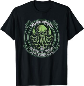 Miskatonic University Logo, Cosmic Horror Cthulhu T-Shirt