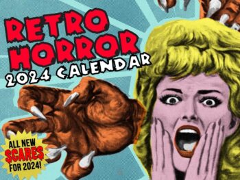 Retro Horror Calendar 2024 Vintage Wall Calender Monthly 12 Month