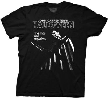 Ripple Junction Halloween Men's Short Sleeve T-Shirt Michael Myers The Trick is to Stay Alive Horror Film Officially Licensed