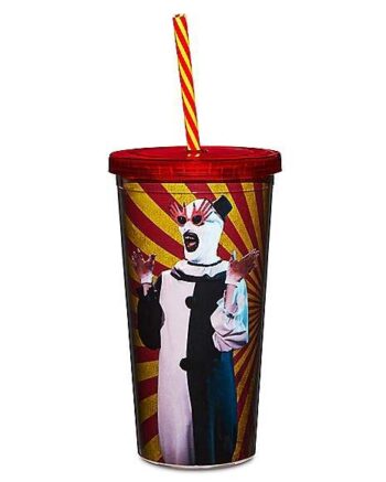 Terrifier 2 Clown Cup with Straw - 16 oz.