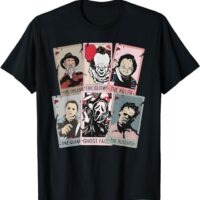 Vintage Horror Characters Tarot Card T-Shirt