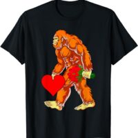 Bigfoot Sasquatch Funny Valentines Day Love T-Shirt