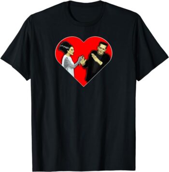 Frankenstein's Monster's Bride Halloween Valentine's Day T-Shirt