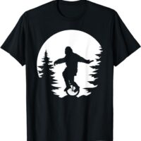 Funny Bigfoot Sasquatch on a Unicycle T-Shirt