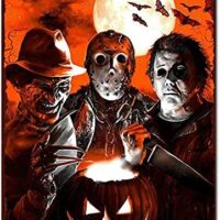 Horror Movies Halloween Scary Characters Movie Poster Retro Metal Tin Sign Wall Home Wall Art Metal Tin Sign,cave,bar,Club,Home Wall Art Metal Tin Sign 8x12 Inches