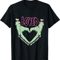 LOVED Creepy Monster Hands Heart Pastel Goth Valentines Day T-Shirt