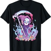 Pastel Goth Creepy Death Grim Reaper Kawaii Occult Menhera T-Shirt