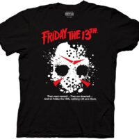 Ripple Junction Friday The 13th Logo and Mask Movie Adult T-Shirt Officially Licensed