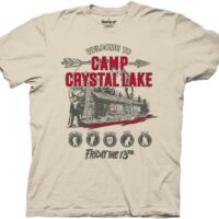 Ripple Junction Friday The 13th Men’s Short Sleeve T-Shirt Camp Crystal Lake Cabin Activity Welcome Sign Officially Licensed