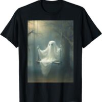 Vintage Halloween Costume Ghost Swing In The Forest Gothic T-Shirt