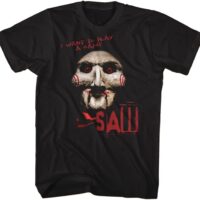 Saw T Shirt Jigsaw I Want to Play A Game Adult Short Sleeve T Shirts Horror Movie Graphic Tees