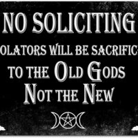 Bestylez No Soliciting Sign Gothic Decor For Kitchen, Home, House, Office 8 x 12 Inch (940)