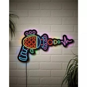 Cotton Candy Gun Light-Up Neon Sign - Killer Klowns from Outer Space