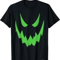 Creepy Fun Scary Pumpkin Jack O Lantern Face Halloween T-Shirt