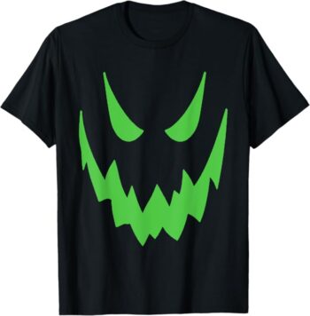 Creepy Fun Scary Pumpkin Jack O Lantern Face Halloween T-Shirt