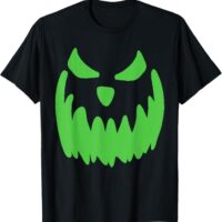 Creepy Fun Spooky Pumpkin Jack O Lantern Face Halloween T-Shirt