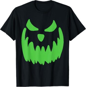 Creepy Fun Spooky Pumpkin Jack O Lantern Face Halloween T-Shirt