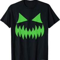 Creepy Spooky Fun Pumpkin Jack O Lantern Face Halloween T-Shirt