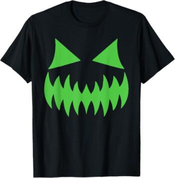 Creepy Spooky Fun Pumpkin Jack O Lantern Face Halloween T-Shirt