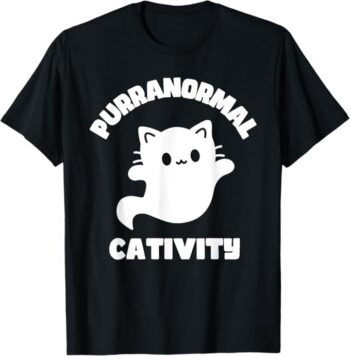 Cute Kawaii Cat Purranormal Cativity T-Shirt