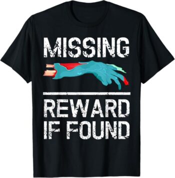 Fun Creepy Zombie Arm Missing Halloween T-Shirt