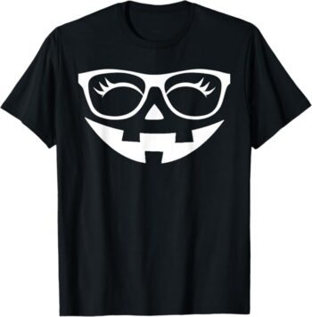 Fun Glasses Pumpkin Jack O Lantern Face Halloween T-Shirt