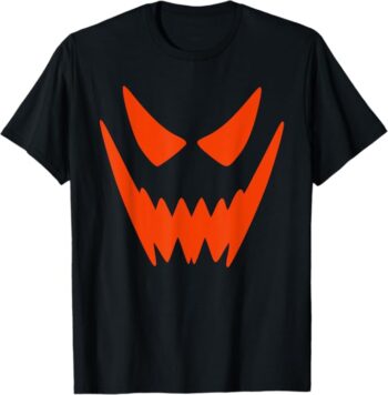 Fun Scary Spooky Pumpkin Jack O Lantern Face Halloween T-Shirt