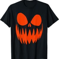 Fun Scary Spooky Pumpkin Jack O Lantern Face Halloween Tee Shirt