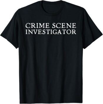 Fun Simple Crime Scene Investigator Halloween Costume T-Shirt