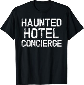 Fun Simple Haunted Hotel Concierge Halloween T-Shirt