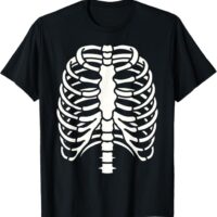 Fun Simple Skeleton Rib Cage Halloween T-Shirt