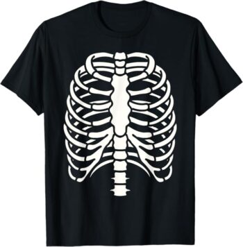 Fun Simple Skeleton Rib Cage Halloween T-Shirt