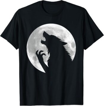 Fun Werewolf Full Moon Phase Halloween T-Shirt