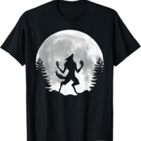 Fun Werewolf Full Moon Phase Howling Halloween T-Shirt