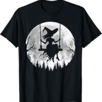 Fun Witch Moon Swing Halloween Creepy T-Shirt