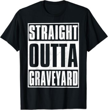 Funny Paranormal Ghost Zombie Graveyard Halloween Costume T-Shirt