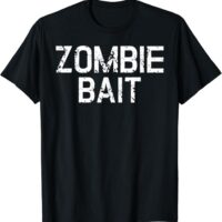 Funny Scary Simple Zombie Bait Hunter Halloween Costume T-Shirt