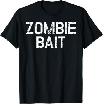 Funny Scary Simple Zombie Bait Hunter Halloween Costume T-Shirt