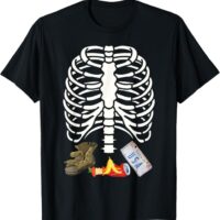 Funny Skeleton Belly Rib Cage Halloween T-Shirt