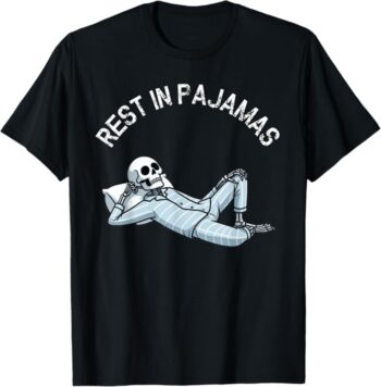 Funny Skeleton Resting Halloween T-Shirt