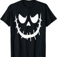 Pumpkin Spooky Fun Creepy Jack O Lantern Face Halloween T-Shirt