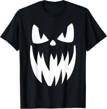 Spooky Fun Creepy Pumpkin Jack O Lantern Face Halloween T-Shirt