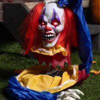 14" Animated Head Popping Clown Ground Breaker Halloween Decoration