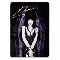 Elvira Purple Coffin Fleece Blanket